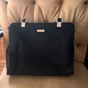 Liz Claiborne Black Shoulder Bag with Metallic Accents